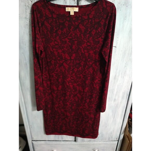 Michael Kors Lace Print Long Sleeve Dress Small Feminine Y2K Vintage Cottage... - Picture 2 of 9